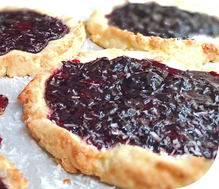 blueberry pie made from White Rice Flour as an organic ingredient